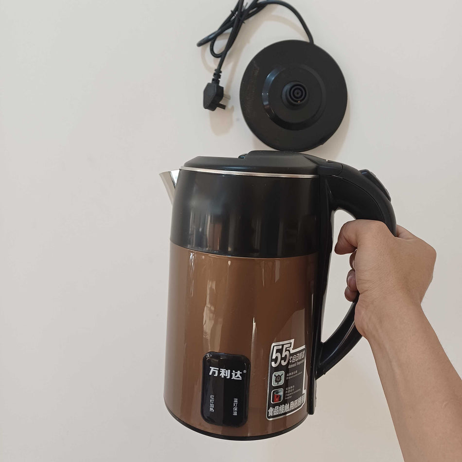 STOCK-Wanlida 304 Steel Thermal Kettle | Fast Boil 2L