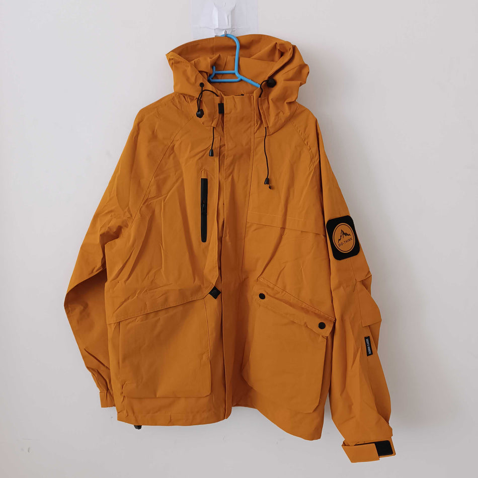 INSTOCK-Men’s Color-Block Workwear Jacket – American Style Hooded