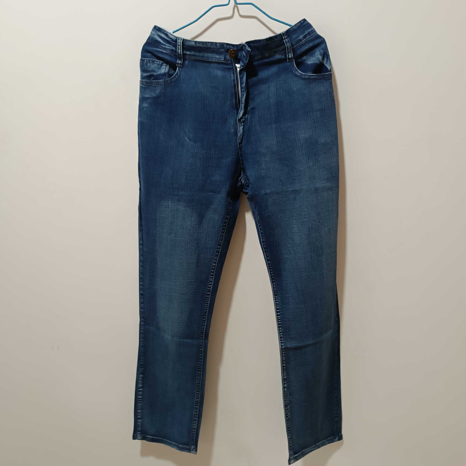 STOCK-Men's Light Blue Jeans | Stretch Casual Straight Pants
