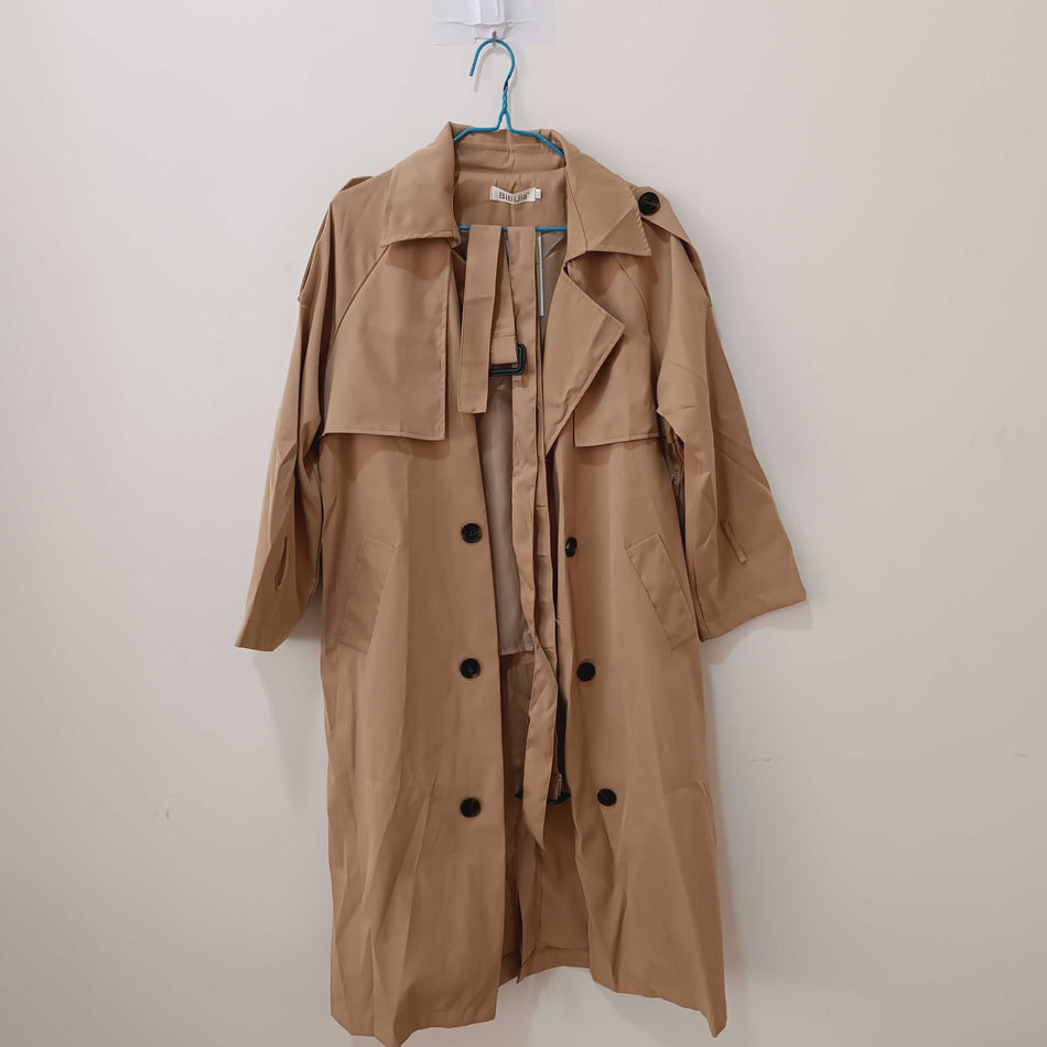 STOCK-Casual Khaki Coat