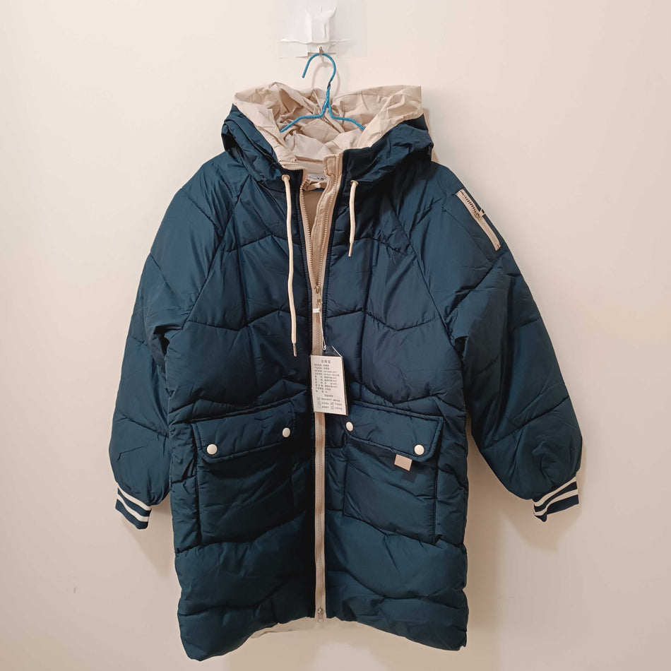 STOCK-Women’s Mid-Length Thickened Cotton Down Jacket