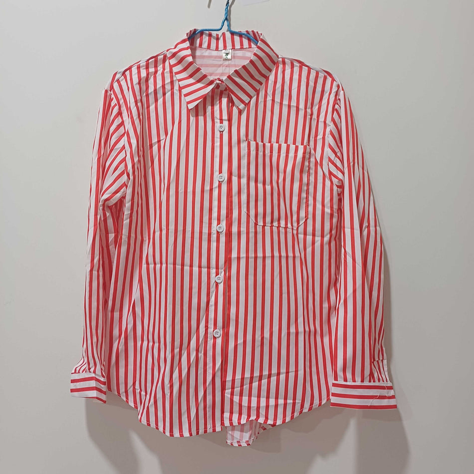 INSTOCK-Trendy Vertical Striped Long Sleeve Shirt