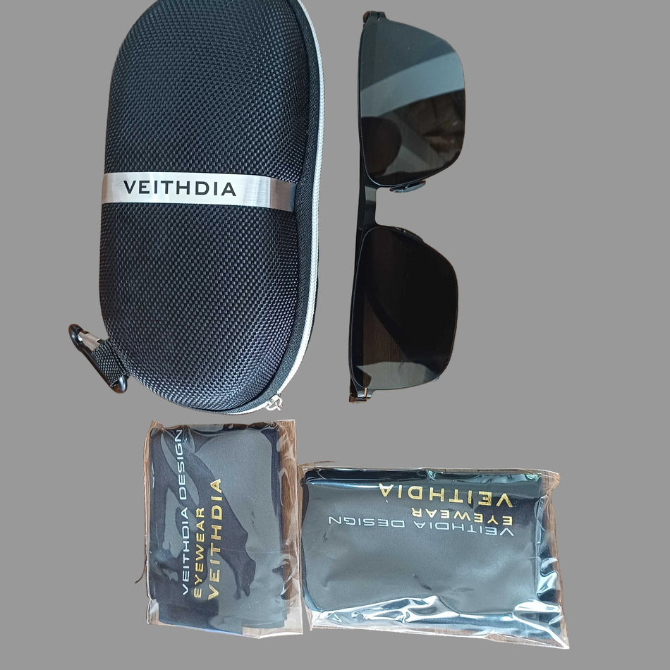STOCK-Square Polarized HD Sunglasses Stainless Frame 2025