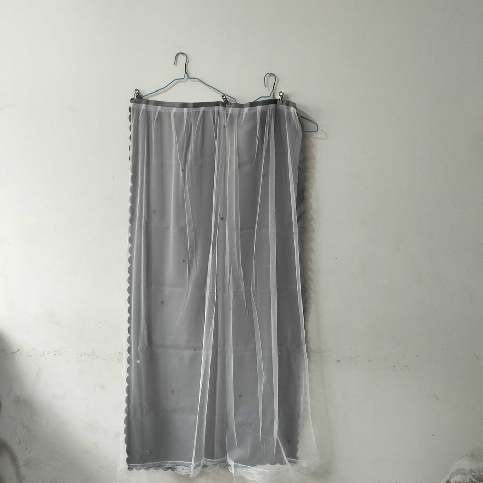 STOCK-Hollow Star Punch-Free Nordic Shading Curtain