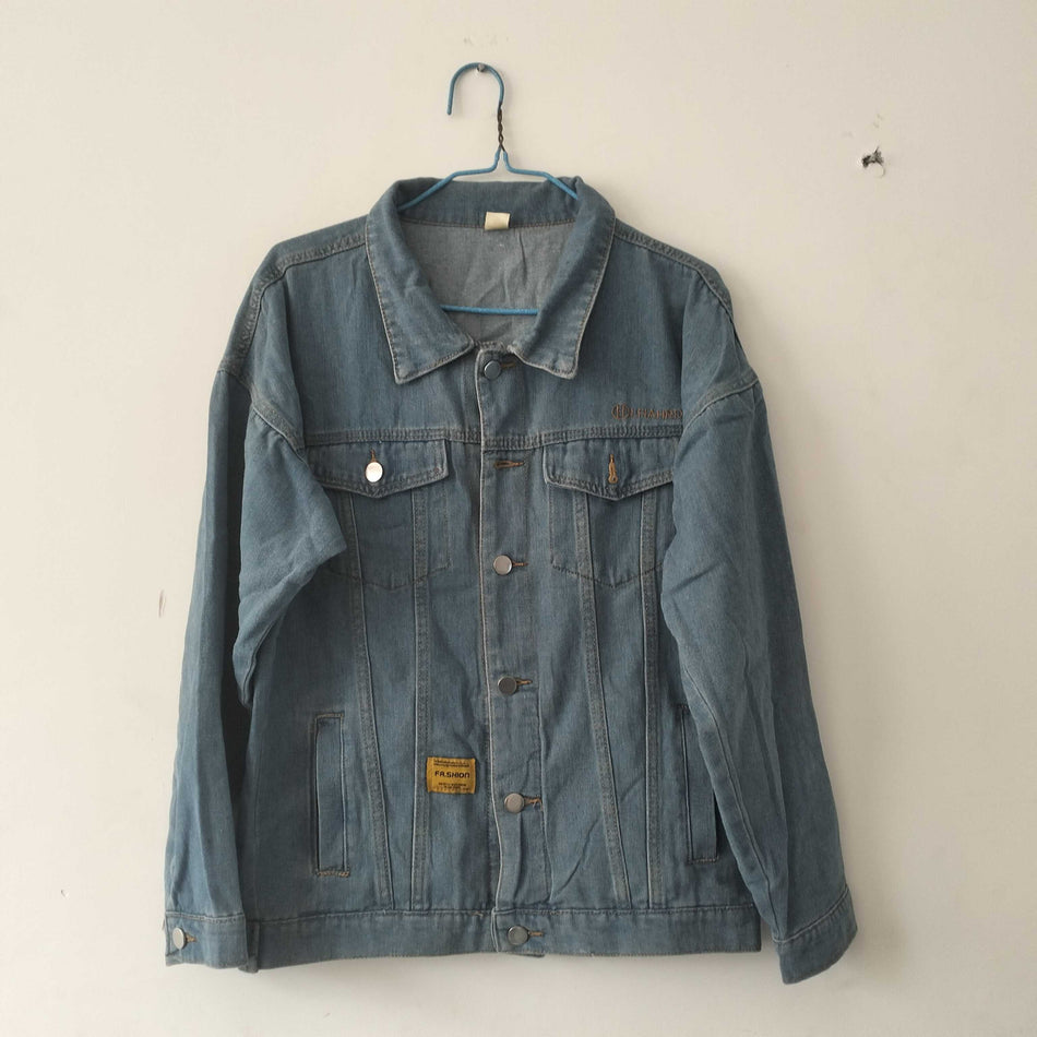 STOCK-Men's Hong Kong Style Stitch Denim Jacket