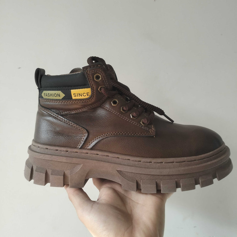 STOCK-Men's High-Top Martin Boots – British Style