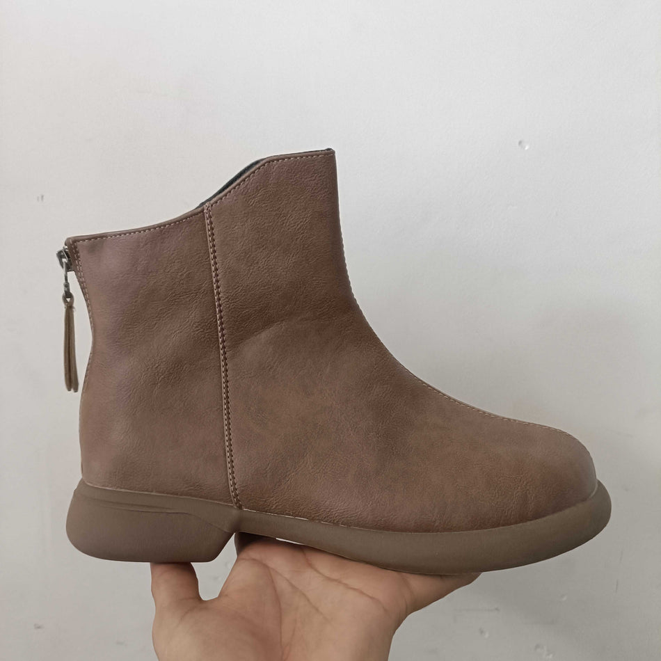 STOCK-Retro Soft Leather Boots for Women â€“ Stylish & (Copy)