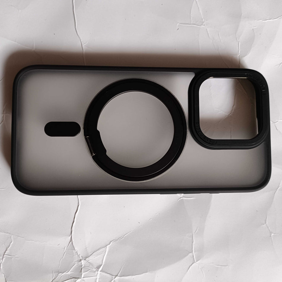 STOCK-iPhone16 Magnetic Case – Aluminum Bracket + Transparent