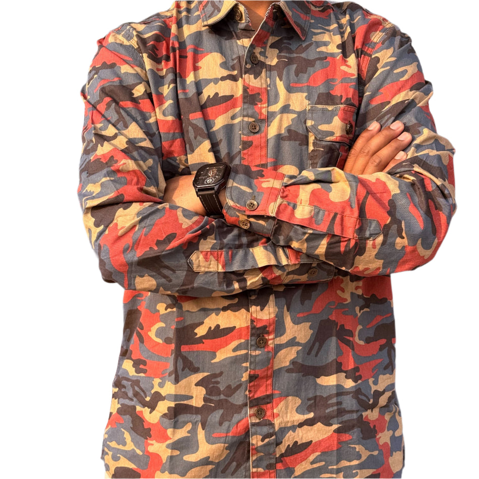 INSTOCK - Autumn Camouflage Shirt – Pure Cotton, Stylish