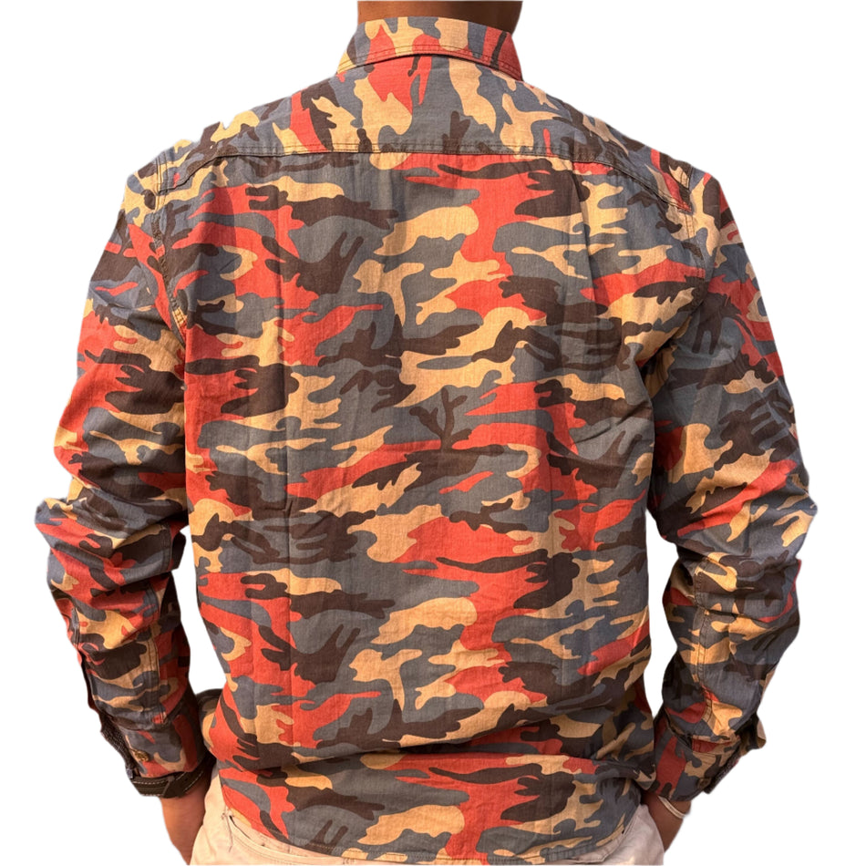 STOCK - Autumn Camouflage Shirt – Pure Cotton, Stylish