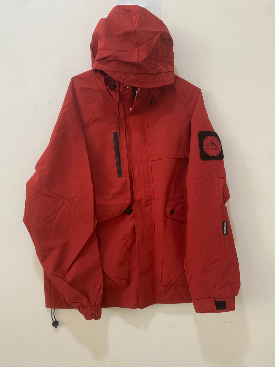 INSTOCK-Men’s Color-Block Workwear Jacket – American Style Hooded