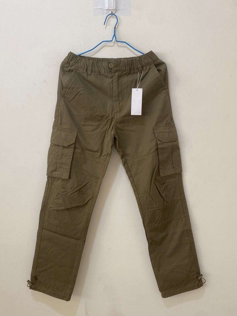 STOCK-Men’s Pure Cotton Cargo Pants Loose Fit