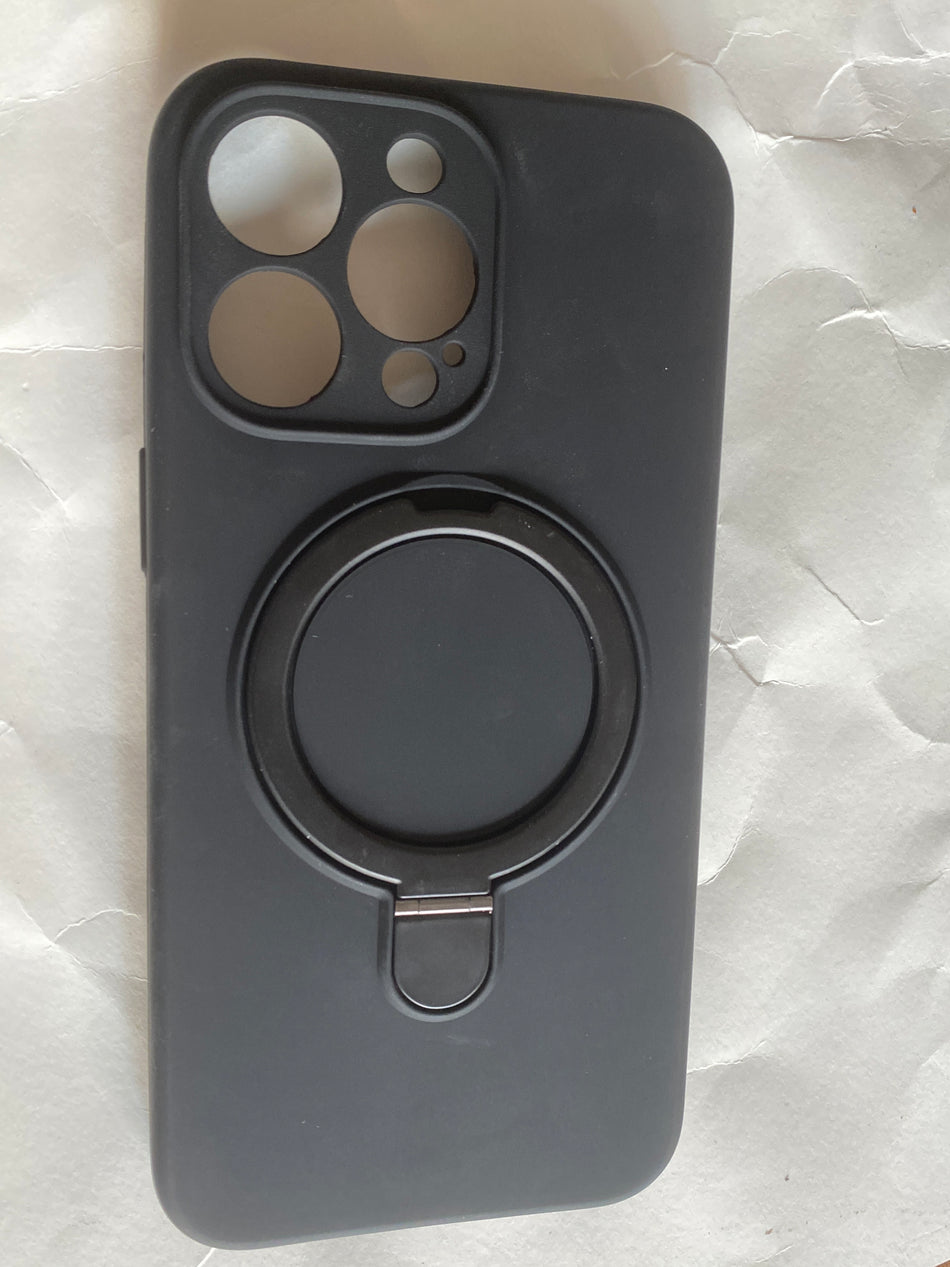 INSTOCK-Liquid Silicone Magnetic Bracket Mobile Phone Case