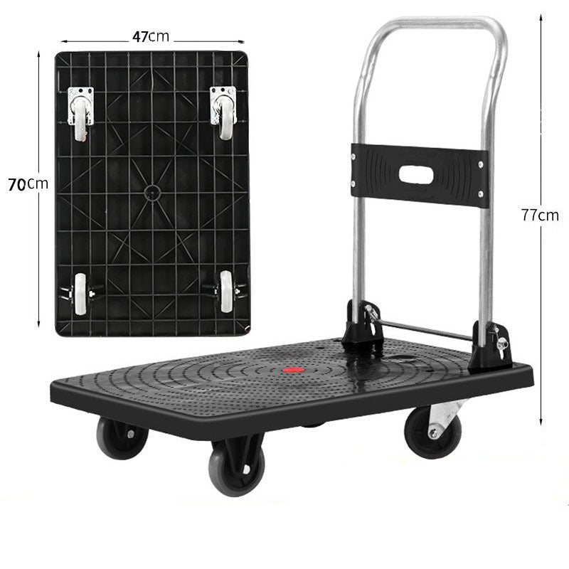 STOCK-Foldable Flatbed Handcart Heavy Duty with Wheels