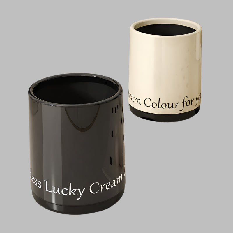 Large Capacity Cream Style Trash Can