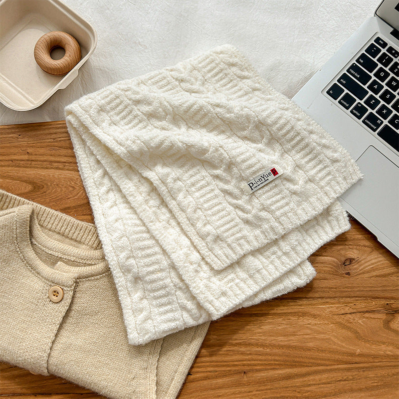 Kids’ Knitted Twist Scarf – Autumn Winter Boys & Girls