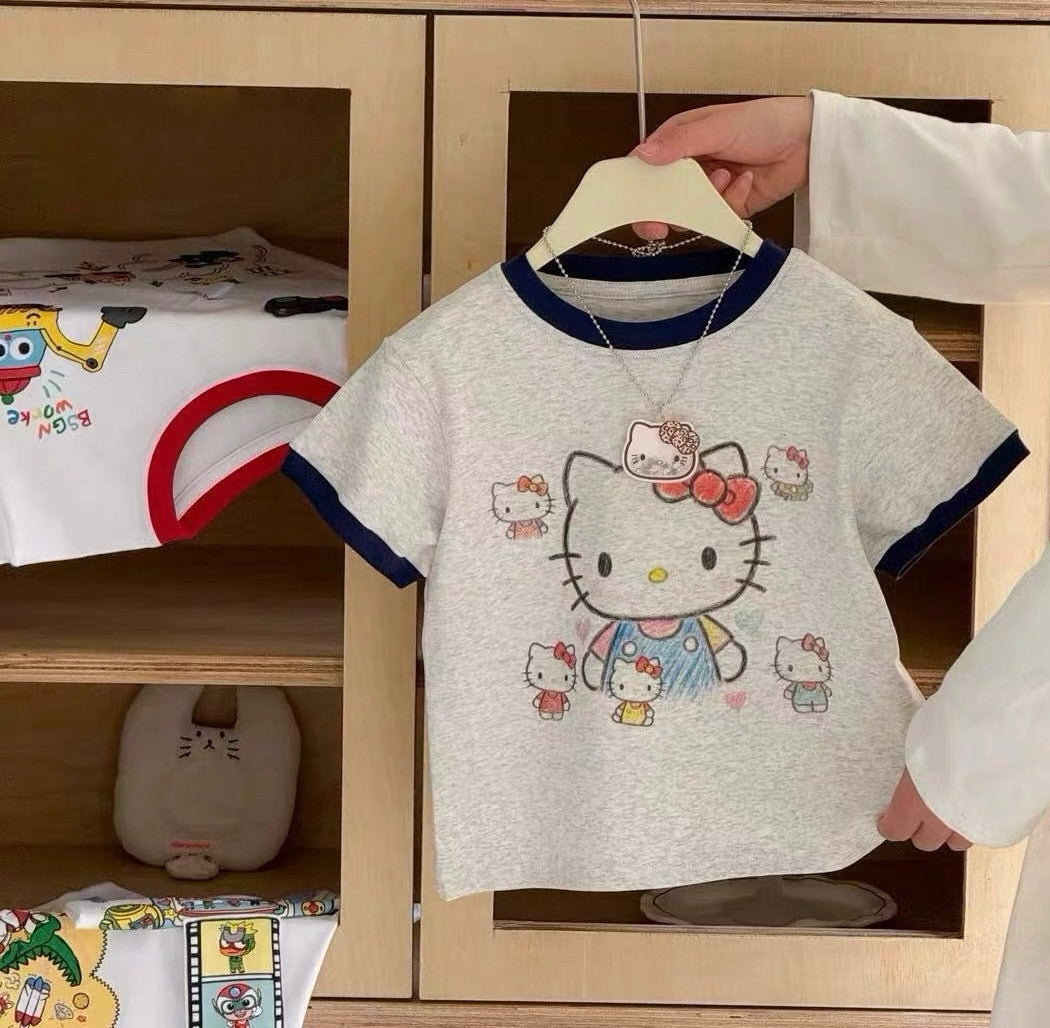 Girls Cartoon Print T-Shirt – Cute Summer Casual Wear – T-Shirts – Image 7