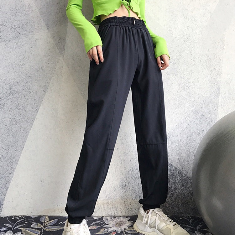 Lulu Sports Yoga Pants Women’s Loose Leg High Waist Pocket