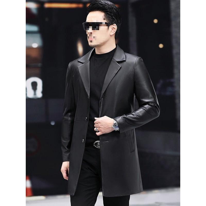 Men’s Korean Style Trench Coat – Loose Mid-Length Overcoat