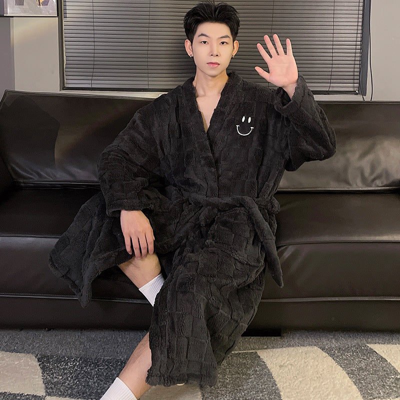 Couple’s Coral Fleece Nightgown | Thickened Winter Pajamas