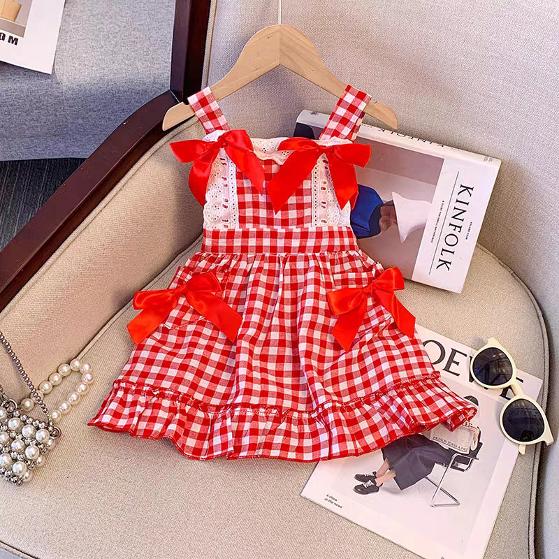 Girls Plaid Lolita Suspender Dress Summer Princess – Summer Kids Fashion Nepal | Tudoholic