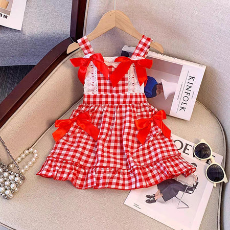 Girls Plaid Lolita Suspender Dress Summer Princess – Summer Kids Fashion Nepal | Tudoholic