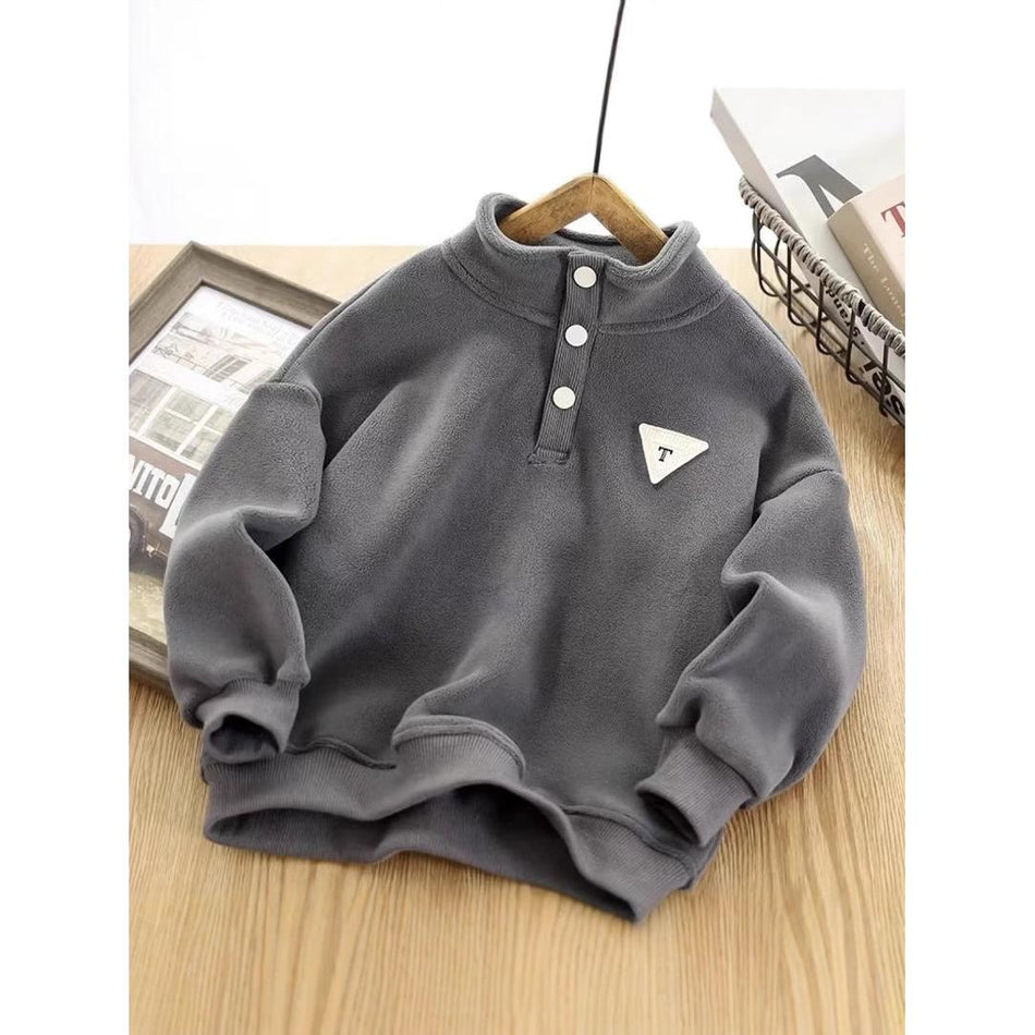 School Uniform Boys Fleece Lined Double Sided Velvet Sweat