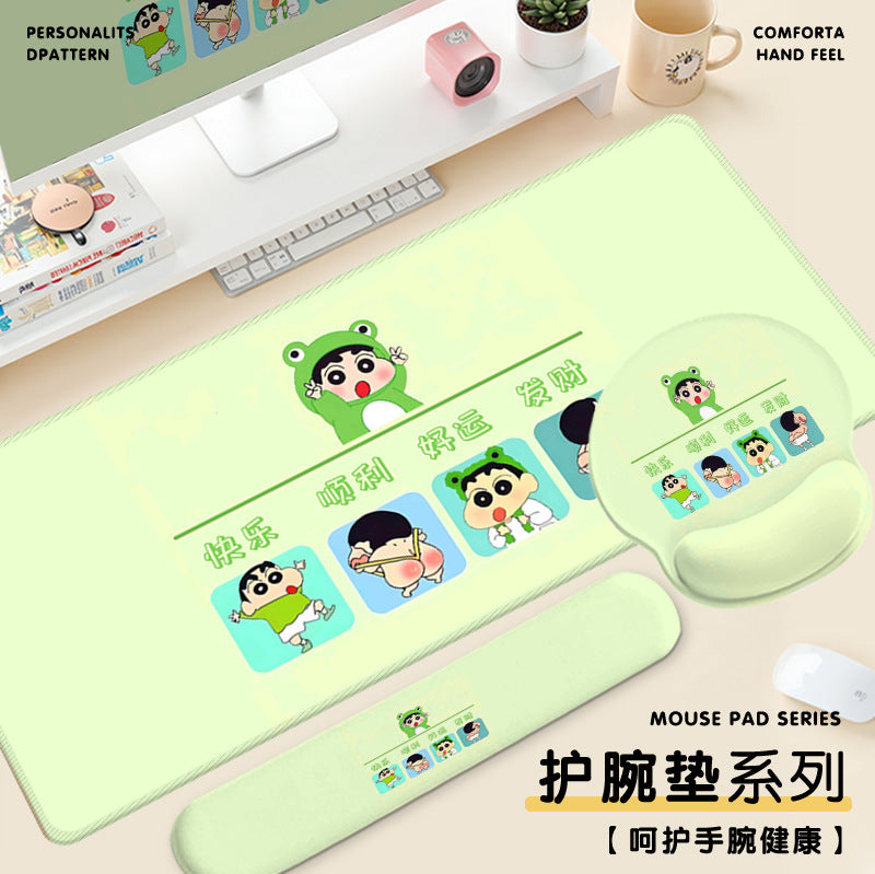 Crayon Shin-Chan Cute Desk Pad Set with Wrist & Keyboard Rest