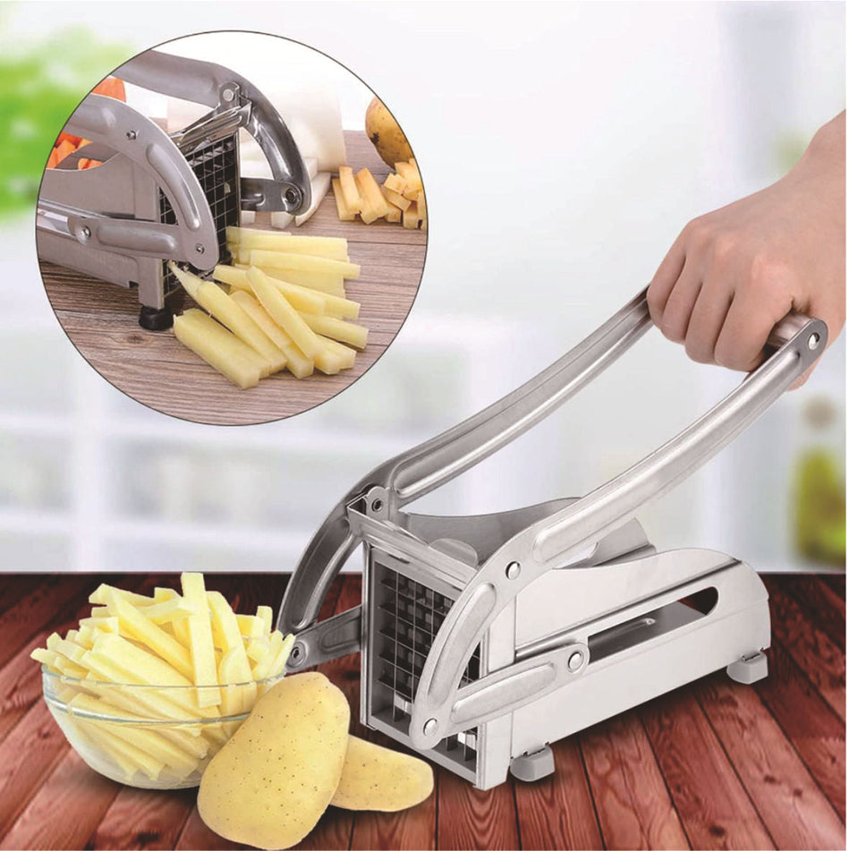 Stainless Steel Veggie Cutter – Potato & Cucumber Slicer