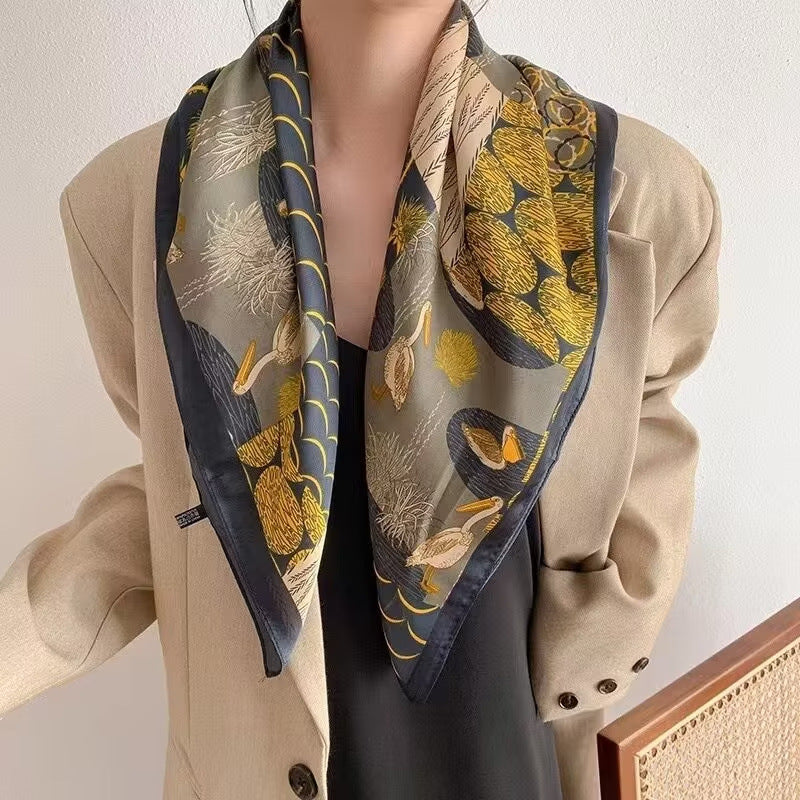 Imitation Silk Small Square Scarf