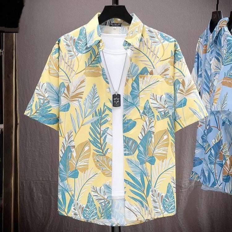 INSTOCK-Men's New Floral Short-Sleeve Shirt ‚ Casual Summer Style