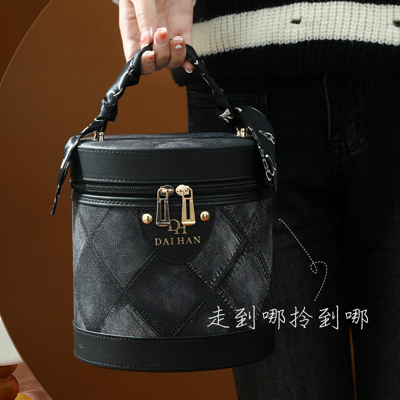 Maillard Color Bucket Cosmetic Bag – Large Capacity & Waterproof