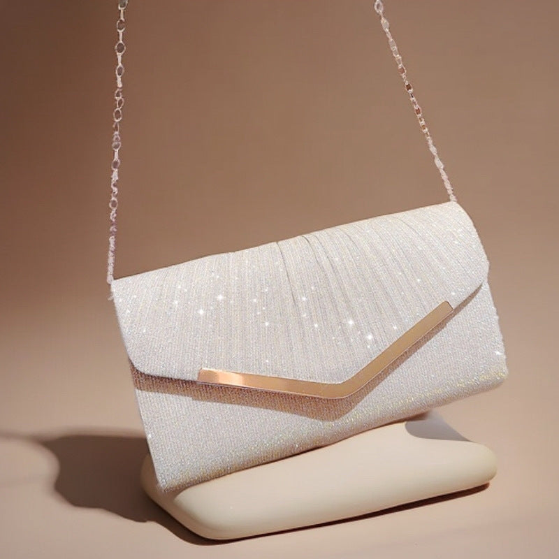 Princess Pleated Sparkle Bag – Shiny KTV Evening Crossbody