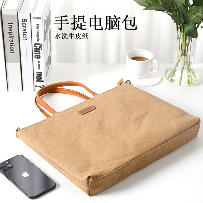 Kraft Paper Style Laptop Shoulder Bag for Apple 14 Inch Pro!