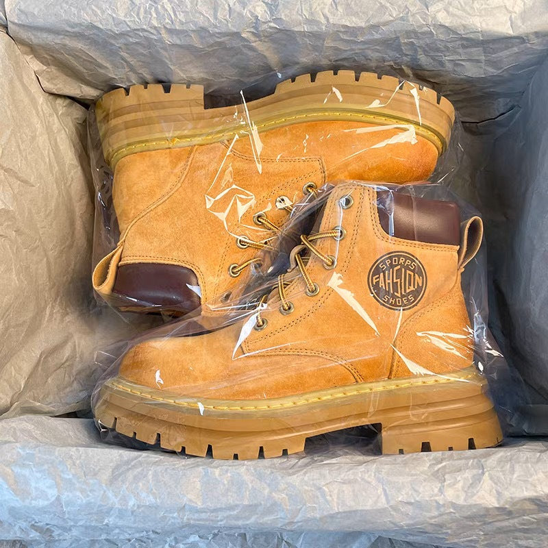 Kick-Resistant Yellow Martin Boots for Men Women Outdoor Work