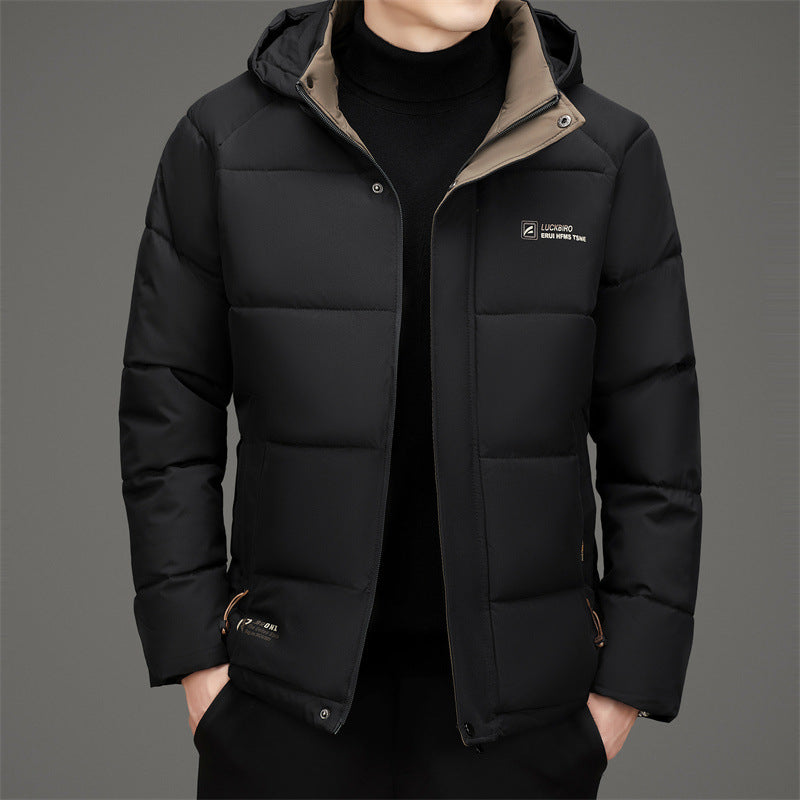 Graphene Men’s Thickened Winter Cotton Coat Hooded Casual