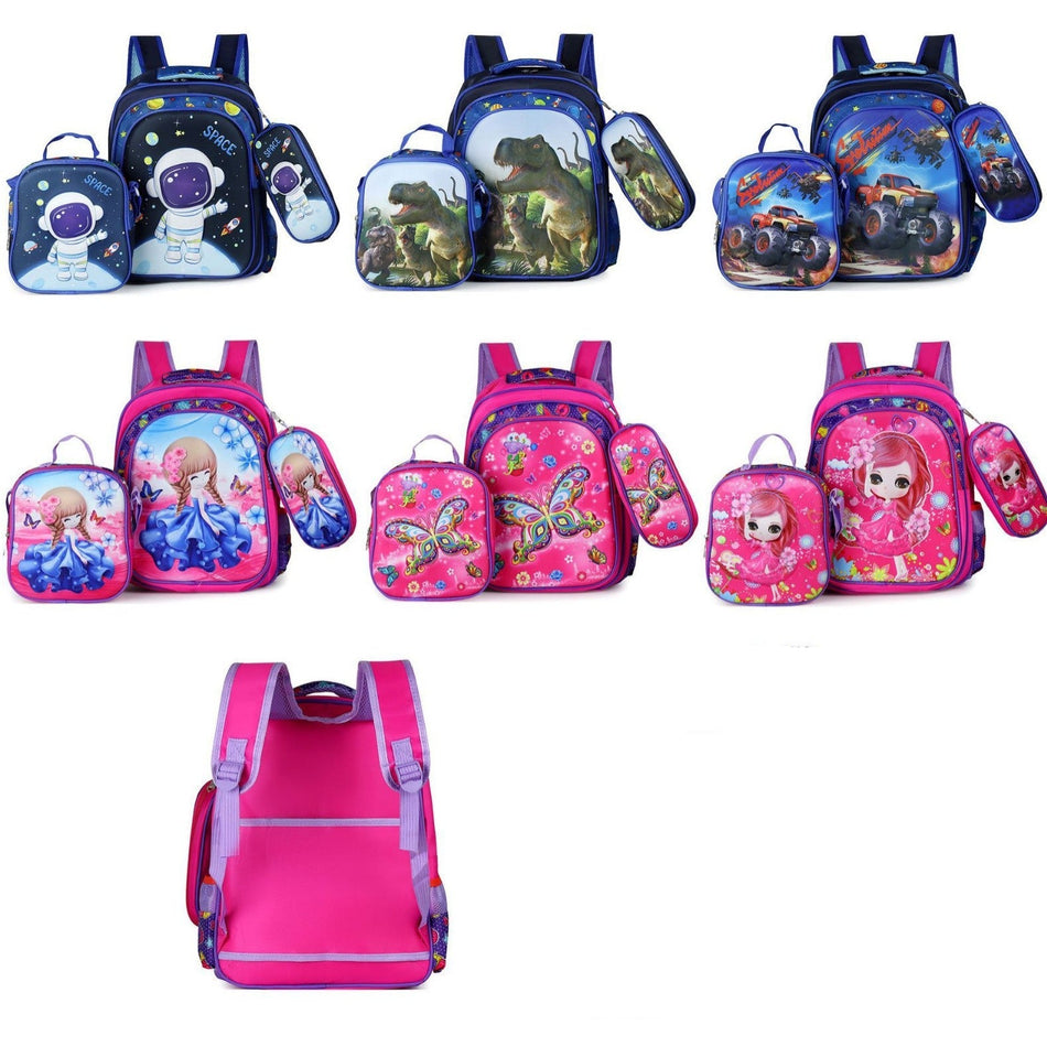 16-Inch Kids Backpack Set | Cute Cartoon Hard Shell Bag