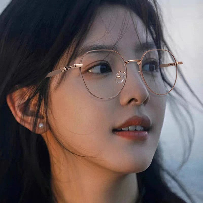 Elegant Milk Tea Anti-Blue Light Optical Frames for Women