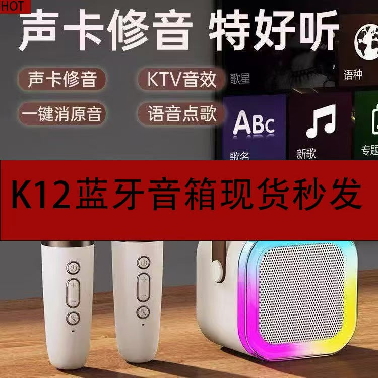 K12 Bluetooth Speaker Microphone Karaoke Wireless Bluetooth