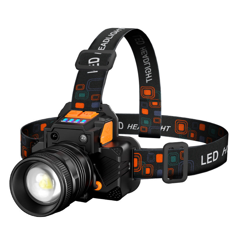 Rechargeable Zoom Miner's Headlamp for Outdoor & Emergency Use