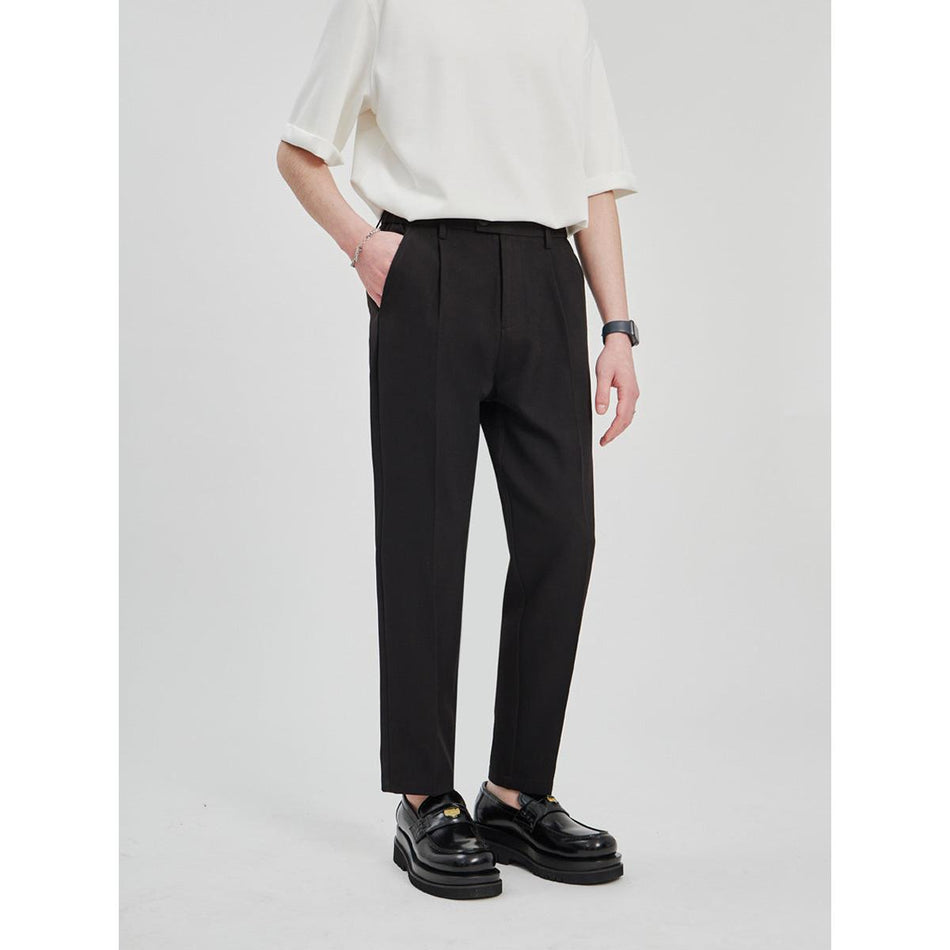 Heavyweight Men’s Business Casual Loose Straight-Leg Pants
