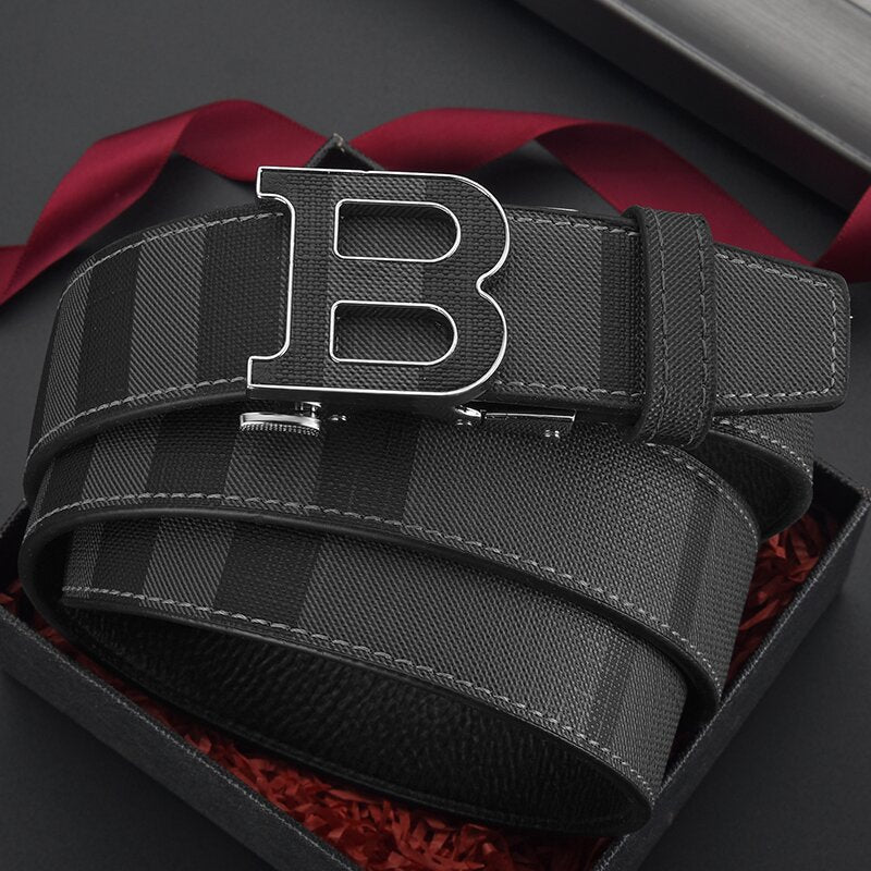 Men’s High-End Leather Belt – Automatic Buckle Classic Style