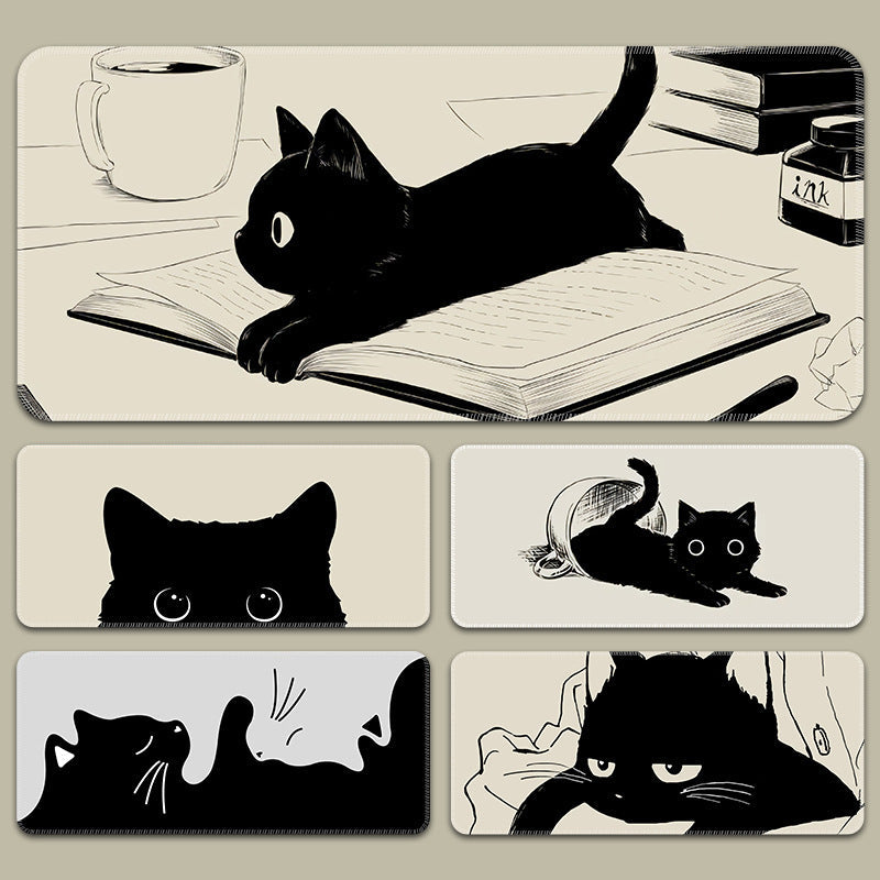 Cute Cat Cartoon Oversized Office Desk Mat