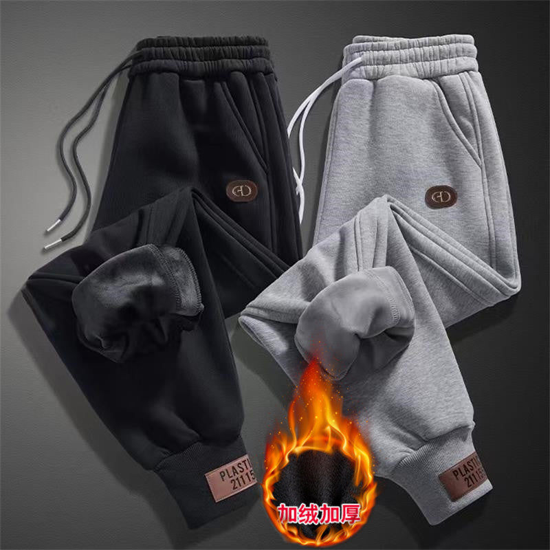 Warm Fleece-Lined Men’s Jogger Pants for Winter