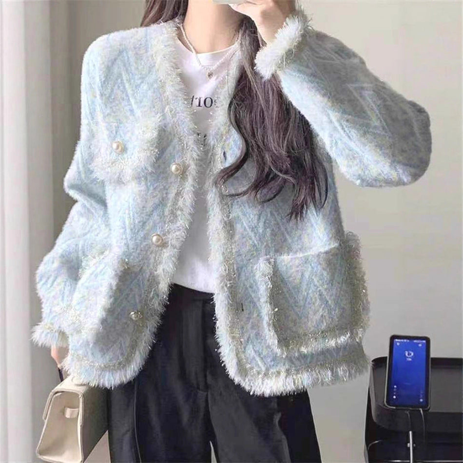 Autumn/Winter Round Neck Casual Versatile Jacket
