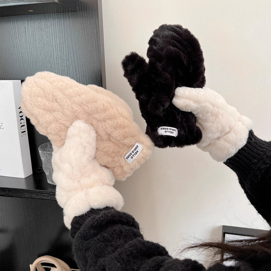 Women’s Plush Cute Warm Gloves