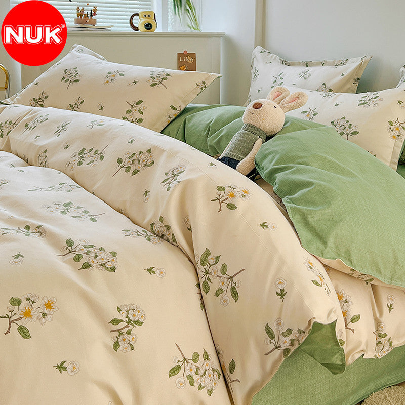 Thickened Pure Cotton 3-Piece Bedding Set