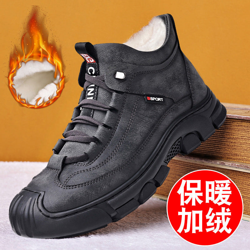 Men’s Winter Plush-Lined High-Top Snow Boots