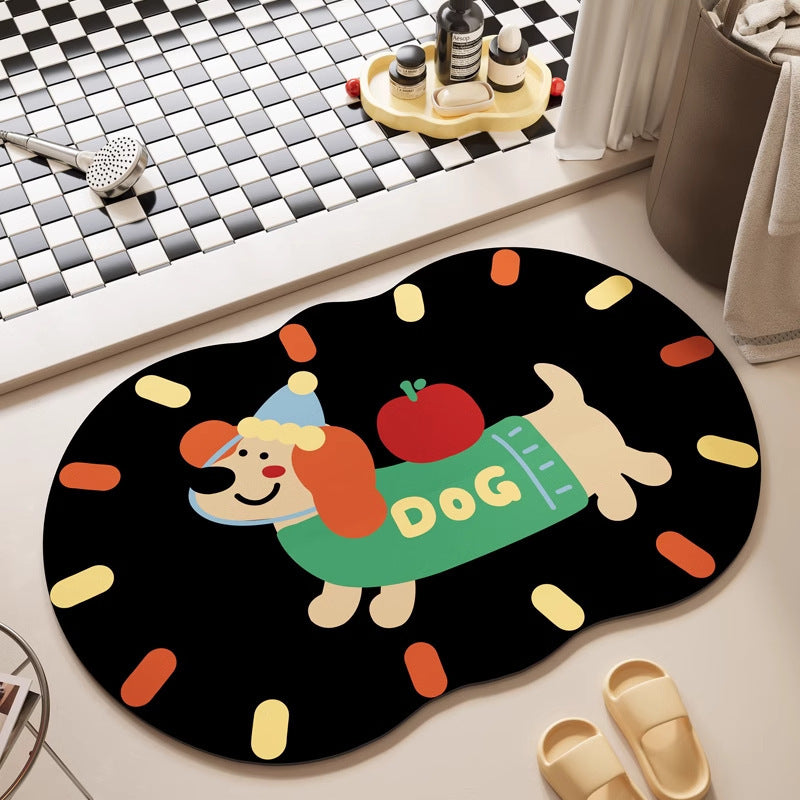 Cartoon Diatom Mud Quick-Dry Bathroom Mat