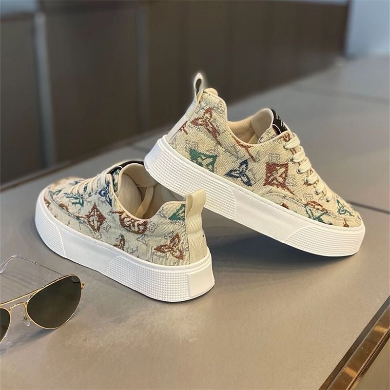 INSTOCK-Plus-Size Korean Style Canvas Board Shoes for Men